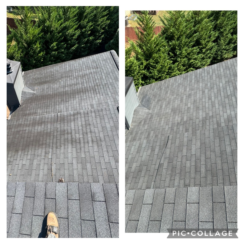 Roof Soft Washing in Smyrna, Ga-Before and After